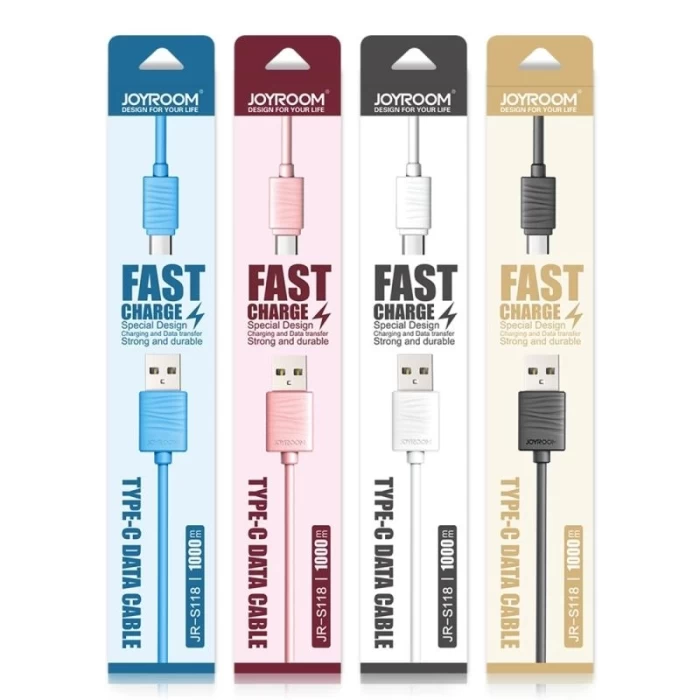 Joyroom JR-S118 Type-C USB Hızlı Şarj ve Data Kablosu 1m Beyaz