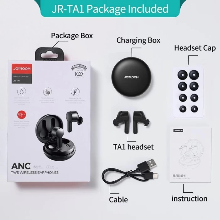 Joyroom JR-TA1 TWS Kablosuz Kulaklık Bluetooth 5.0 ANC
