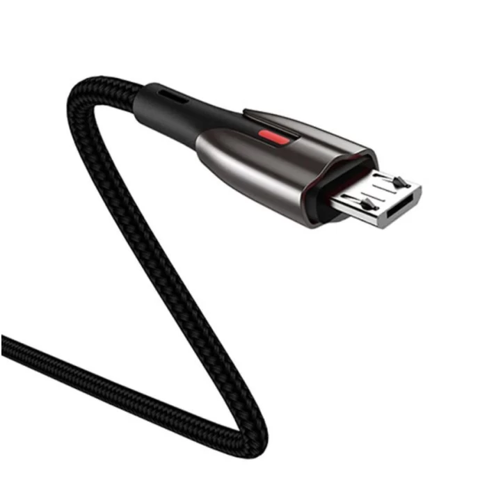 Joyroom S-M379 5.0A Mikro Süper Hızlı Örgülü Şarj Kablosu Siyah