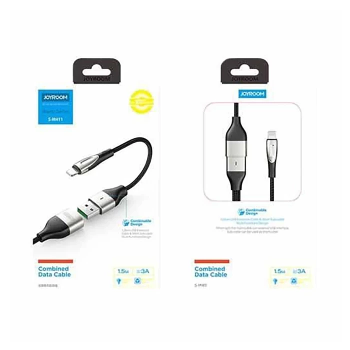 Joyroom S-M411 Lightning Şarj Kablosu Uzatılabilir 3.0 A 1.5m