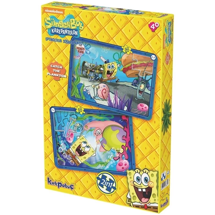 Kırkpapuç Sünger Bob Catch The Plankton Çocuk Puzzle