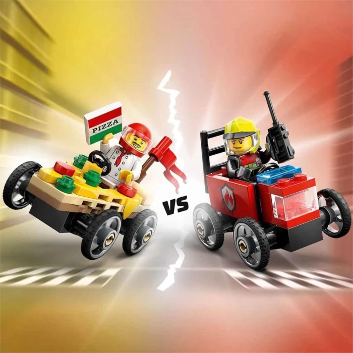 LEGO City Pizza Arabası İtfaiye Kamyonuna Karşı 60458