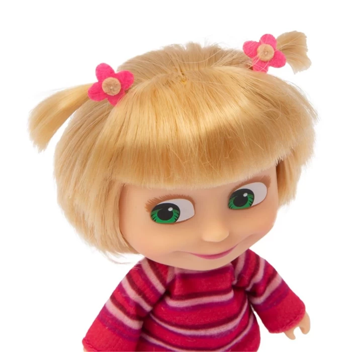 Masha ile Koca Ayı 12 cm Masha Bebek Pembe Kazaklı