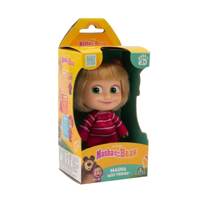 Masha ile Koca Ayı 12 cm Masha Bebek Pembe Kazaklı