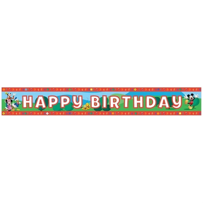 Mickey Club House Birthday Folyo Banner