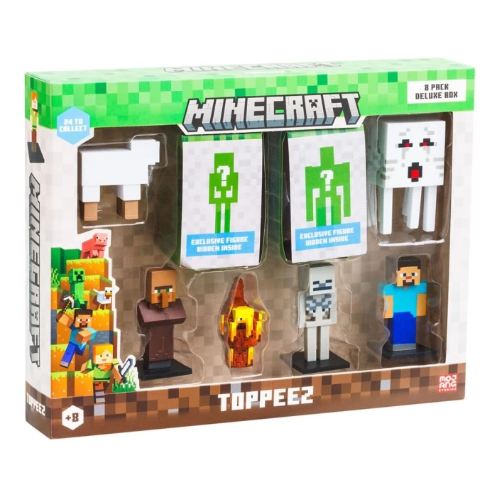 Minecraft 3D Figür Toppeez 8li Delüks Set MC2070 Model 1