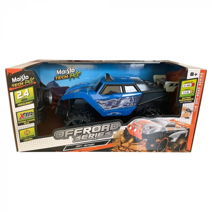 Off Road Serisi Dirt Demon Kumandalı Araba 1/16 Mavi