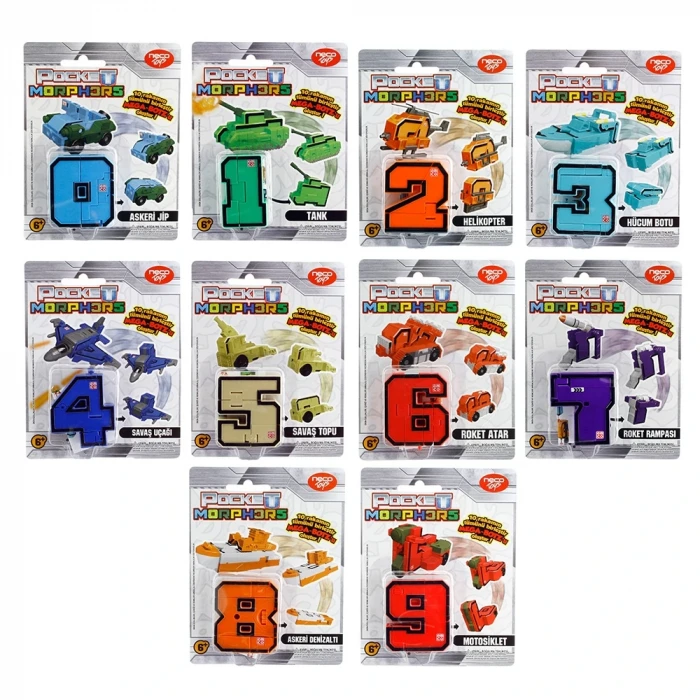 Pocket Morphers Dönüşebilen Numaralar 10lu Set