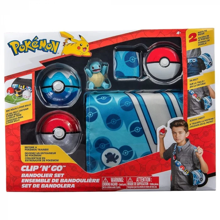 Pokemon Clip N Go Bandolier Büyük Set - Squirtle