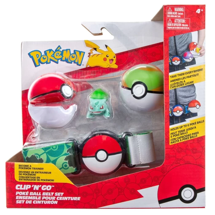 Pokemon Clip N Go Pokeball Kemer ve Figür Seti - Bulbasaur