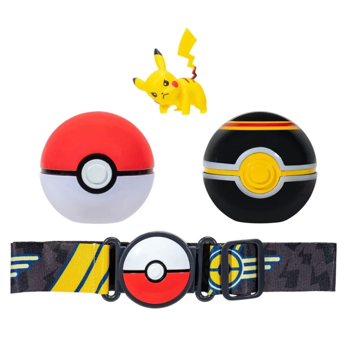 Pokemon Clip N Go Pokeball Kemer ve Figür Seti - Pikachu