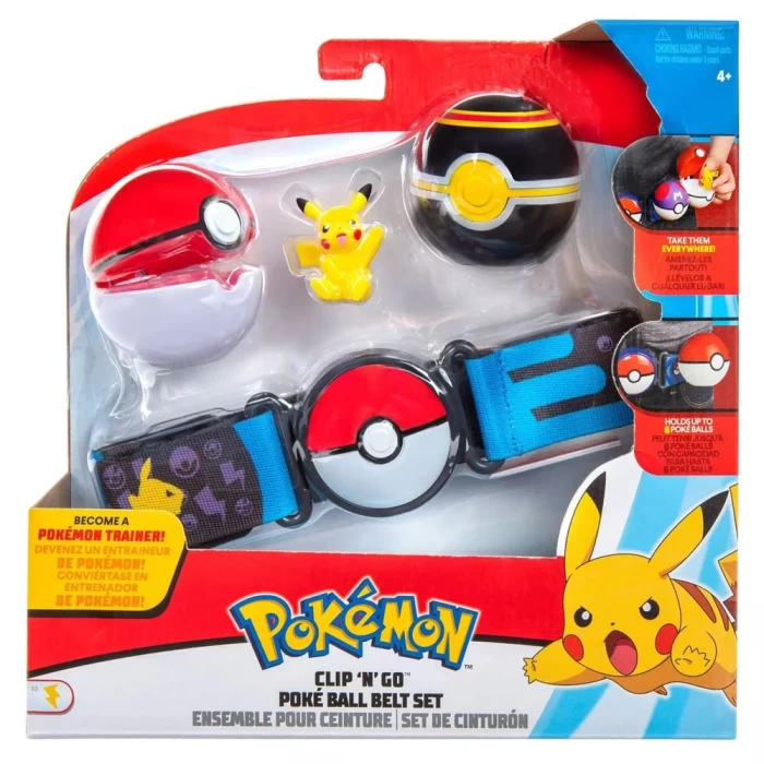 Pokemon Clip N Go Pokeball Kemer ve Figür Seti - Pikachu