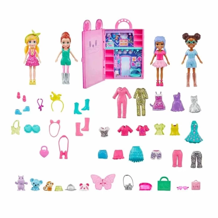 Polly Pocket Renkli Moda Gardırobu Oyun Seti HKW11