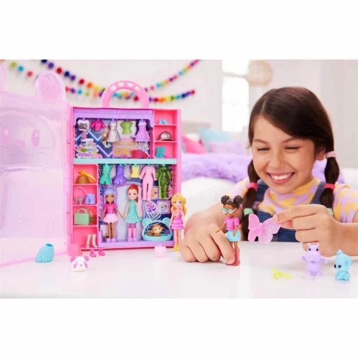 Polly Pocket Renkli Moda Gardırobu Oyun Seti HKW11