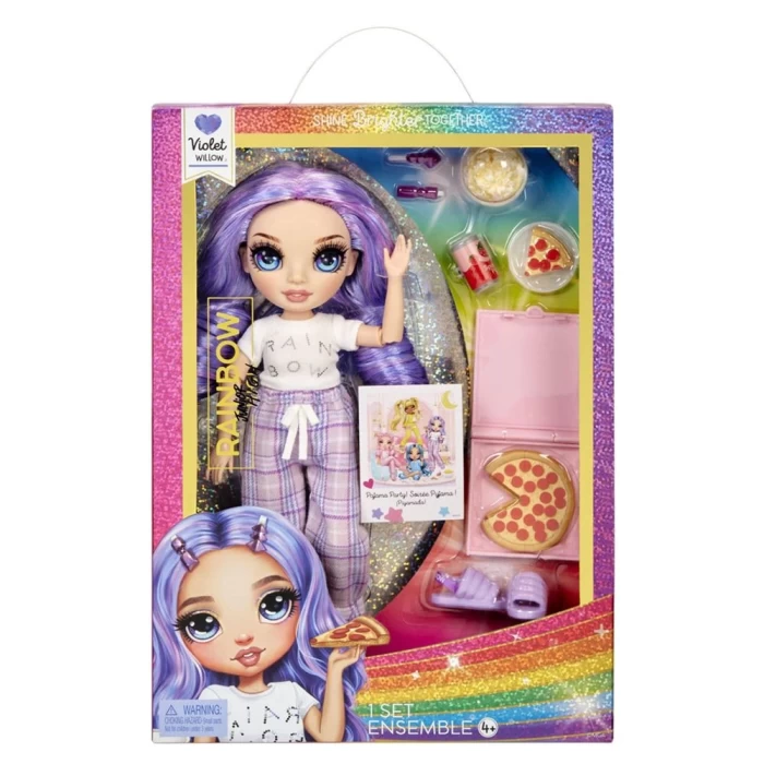 Rainbow High Jr. High Pijama Partisi Bebeği - Violet Willow