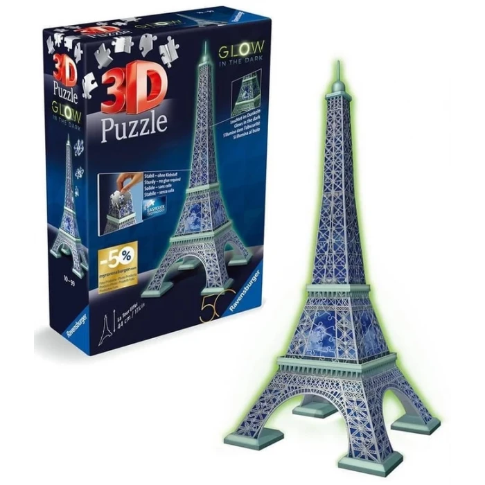Ravensburger Karanlıkta Parlayan 3D Puzzle Eyfel