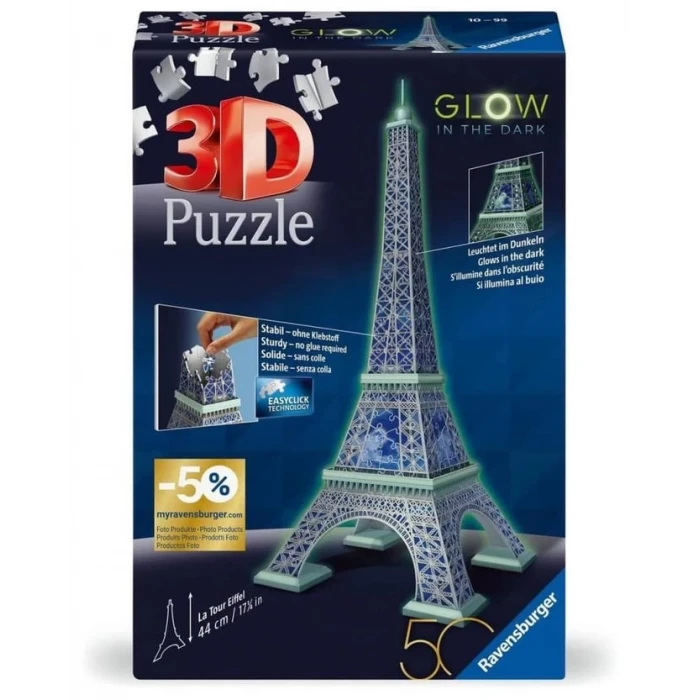 Ravensburger Karanlıkta Parlayan 3D Puzzle Eyfel