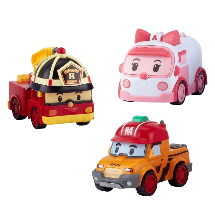 Robocar Poli GoGo City Serisi - Amber, Roy, Mark Oyun Seti 913