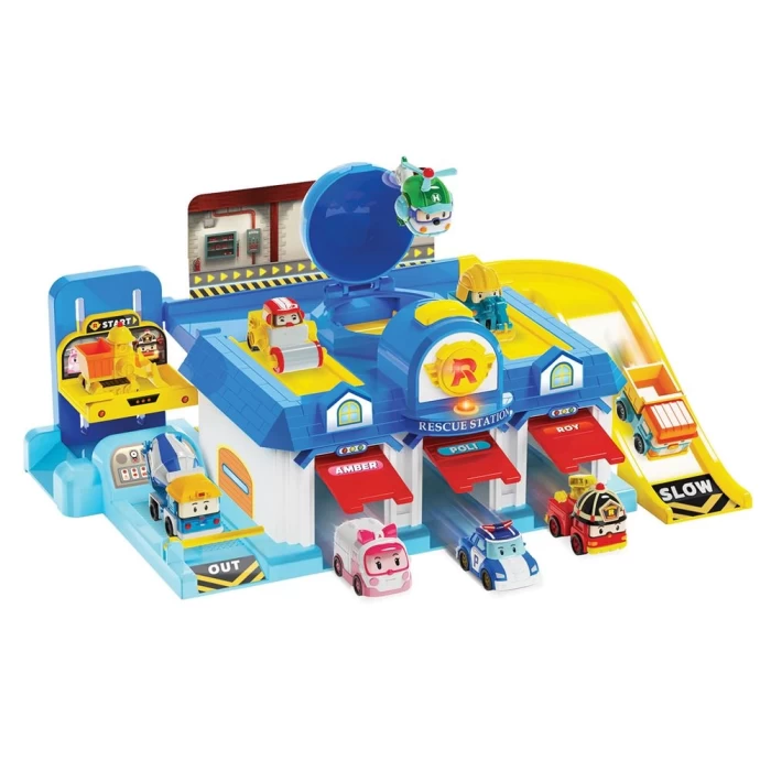 Robocar Poli Lets Go Ana Merkez Oyun Seti ve Poli Figür 0664