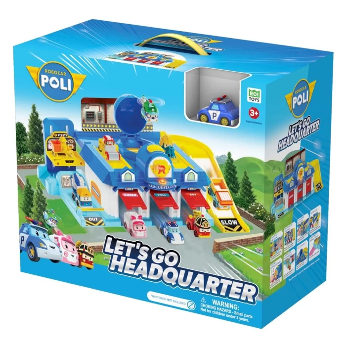 Robocar Poli Lets Go Ana Merkez Oyun Seti ve Poli Figür 0664