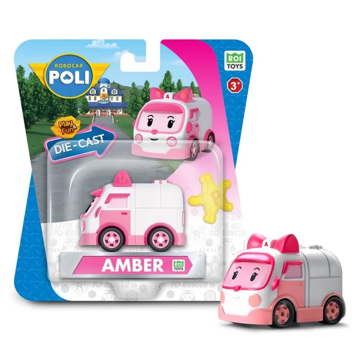 Robocar Poli Metal Araç Karakter Figürler - Amber 83163