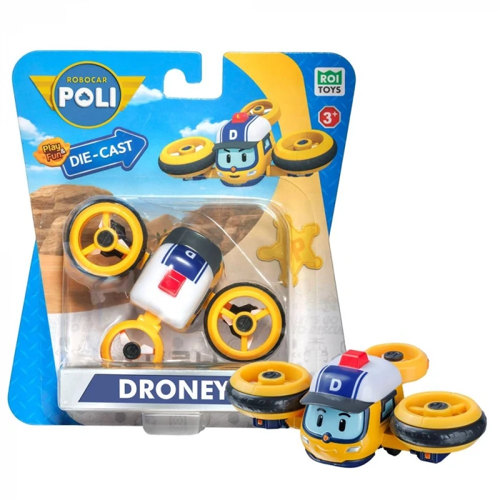 Robocar Poli Metal Araç Karakter Figürler - Droney