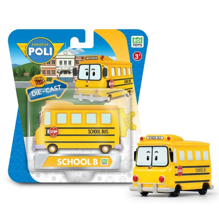 Robocar Poli Metal Araç Karakter Figürler - School B 83174
