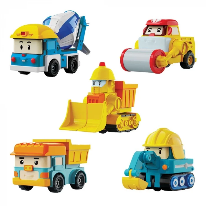 Robocar Poli Mini İnşaat Araçları 5li Set 0761