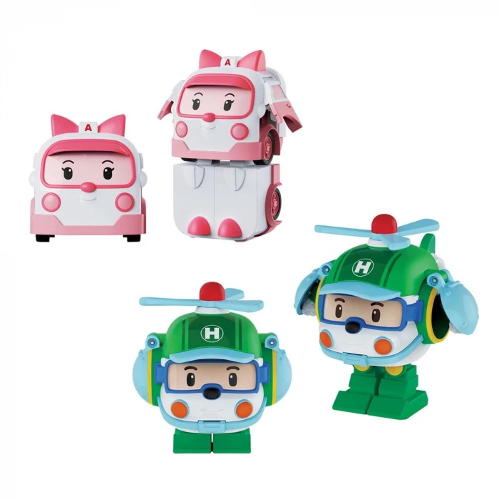 Robocar Poli Mini Transforming Kasabanın Kurtarma Araçları 4lü S