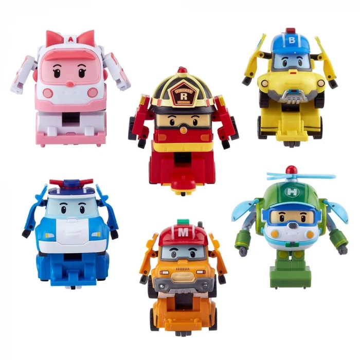Robocar Poli Quick Transforming Mini Rescue Deluxe Araçlar 6lı S
