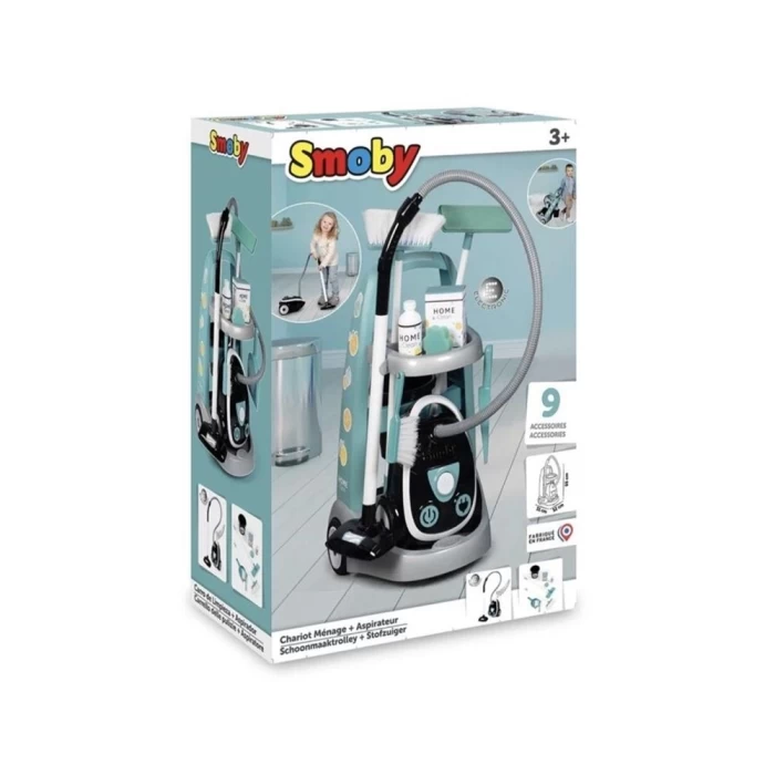 Smoby Oyuncak Elektrik Süpürgeli Temizlik Arabası 330316