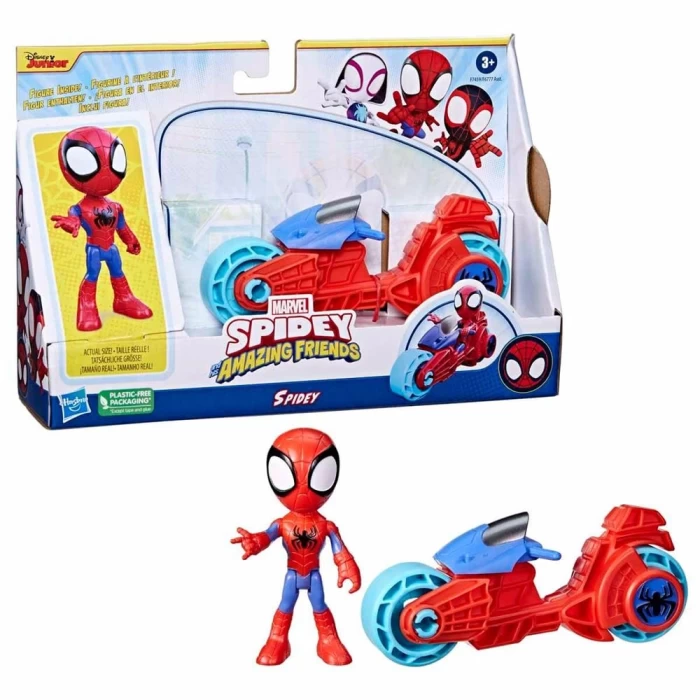 Spidey and His Amazing Friends Motorsiklet ve Figür F7459 - Spide
