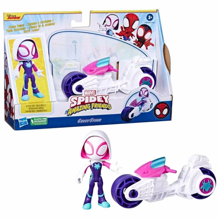 Spidey and His Amazing Friends Motorsiklet ve Figür F7461 - Ghost