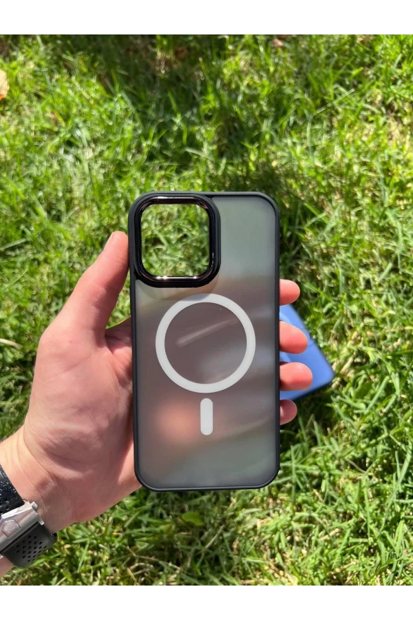 İphone 14 Magsafe Mat Krom Telefon Kılıfı