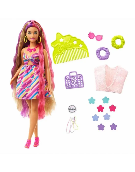 Barbie Upuzun Muhteşem Saçlı Bebekler HCM89