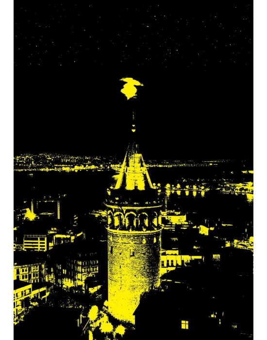 Art Puzzle Galata Kulesi 1000 Parça Neon Puzzle
