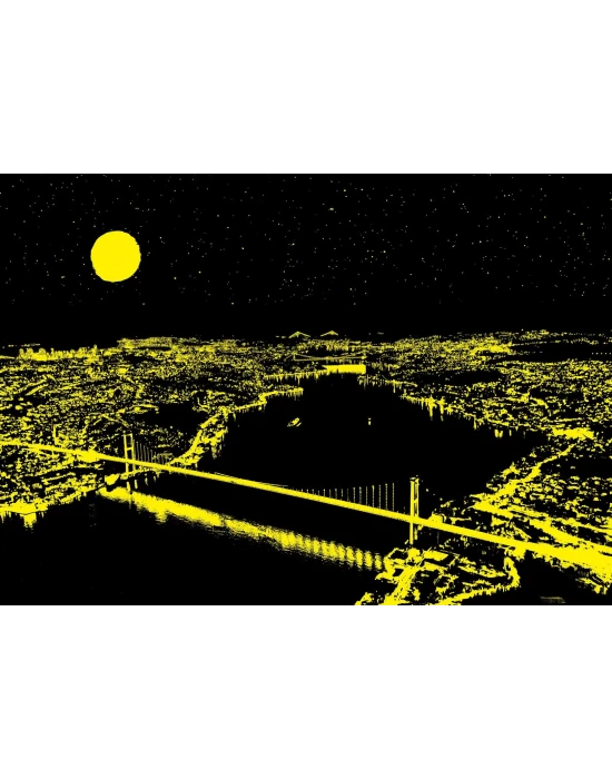 Art Puzzle Üç Köprü, Bosphorus 1000 Parça Neon Puzzle