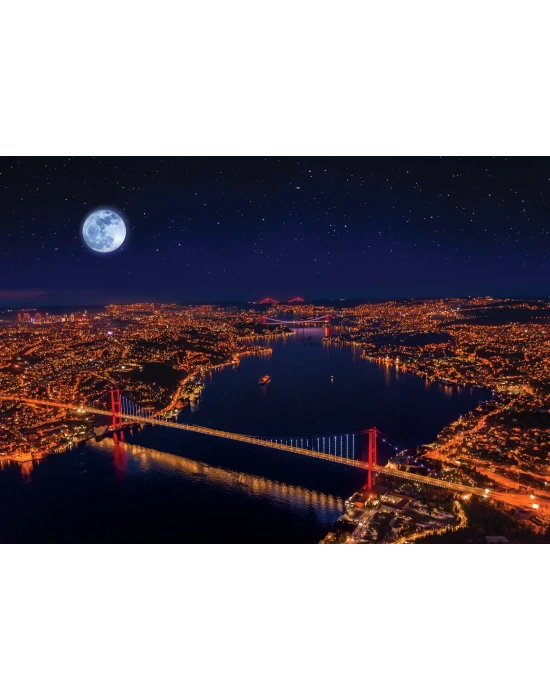 Art Puzzle Üç Köprü, Bosphorus 1000 Parça Neon Puzzle