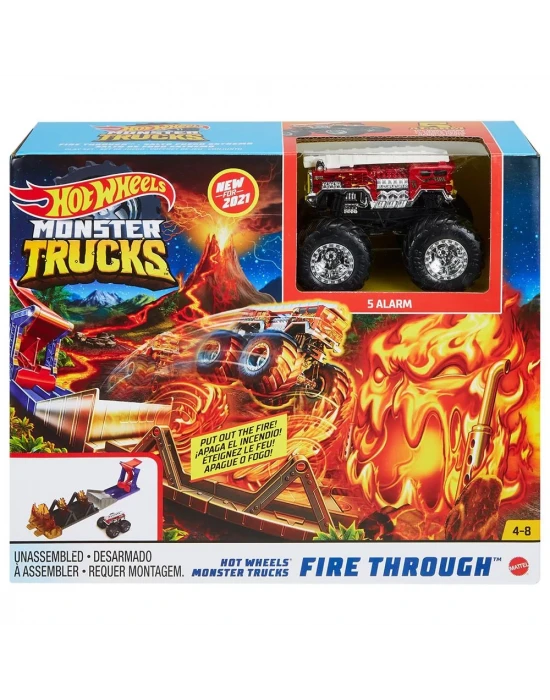 Hot Wheels Monster Trucks Aksiyona Başlangıç Oyun Seti - Fire Thr