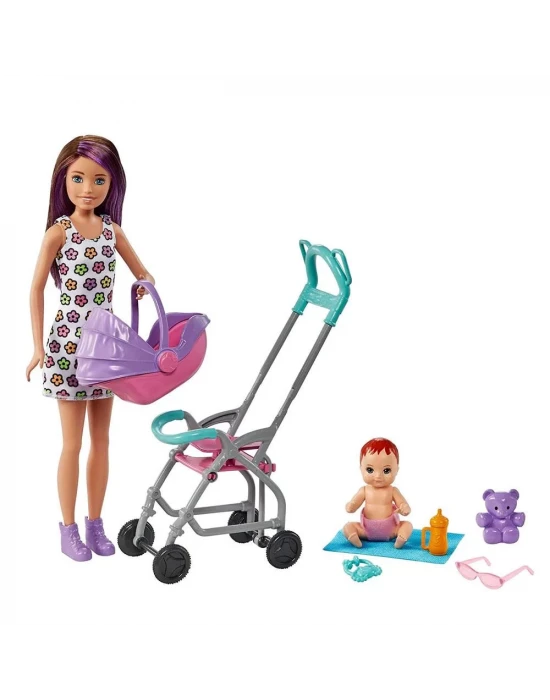 Barbie Bebek Bakıcılığı Oyun Seti GXT34