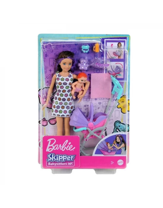 Barbie Bebek Bakıcılığı Oyun Seti GXT34