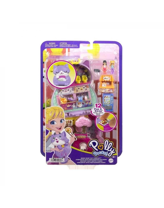 Polly Pocket Kedili Suşi Dükkanı Kompakt Oyun Seti