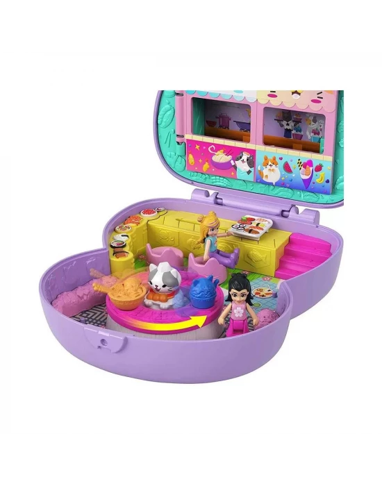 Polly Pocket Kedili Suşi Dükkanı Kompakt Oyun Seti
