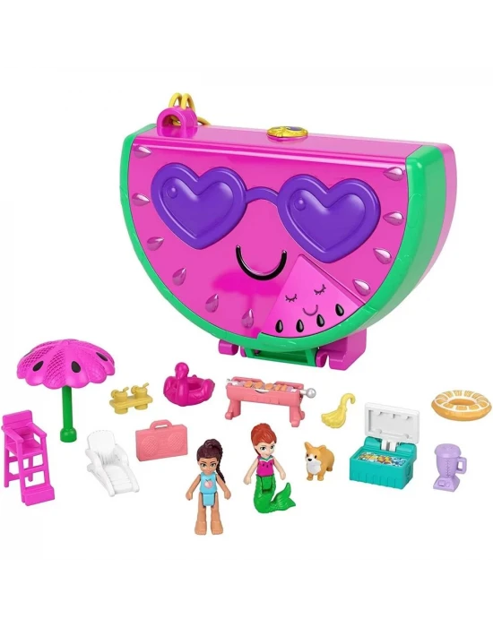 Polly Pocket Karpuzlu Havuz Partisi Kompakt Oyun Seti