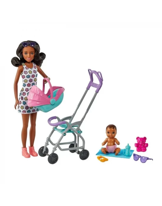 Barbie Bebek Bakıcılığı Oyun Seti HHB68