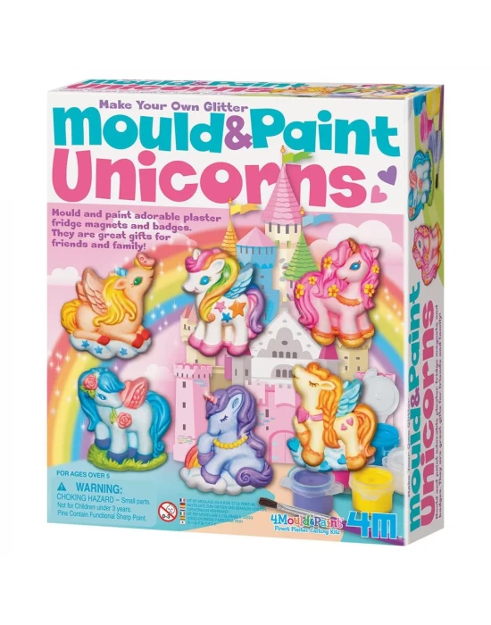 4M Unicorn Kalıp ve Parıltılı Boyama Seti