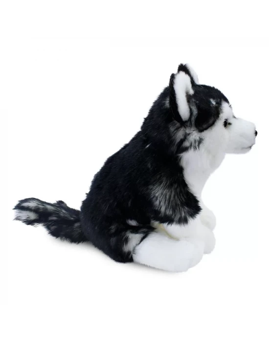 Animals Of The World Floppy Siyah Husky Peluş Oyuncak 28 cm