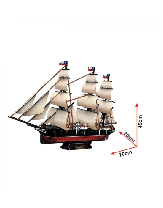 Cubic Fun 3D 306 Parça Puzzle Corbeta Esmeralda Gemisi
