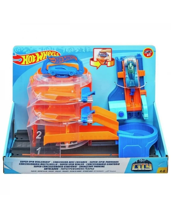 Hot Wheels Tekerlekli Yarış Dünyası Süper Spin Dealership Oyun Se