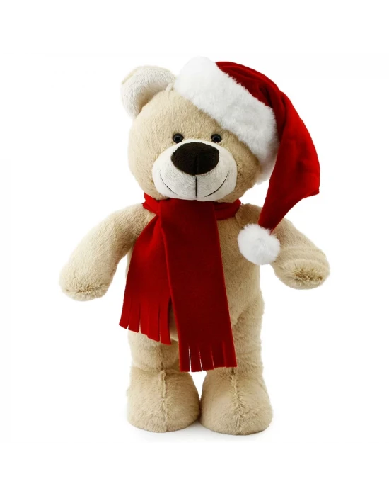 Yılbaşı Özel Noel Ayı 40 cm Krem